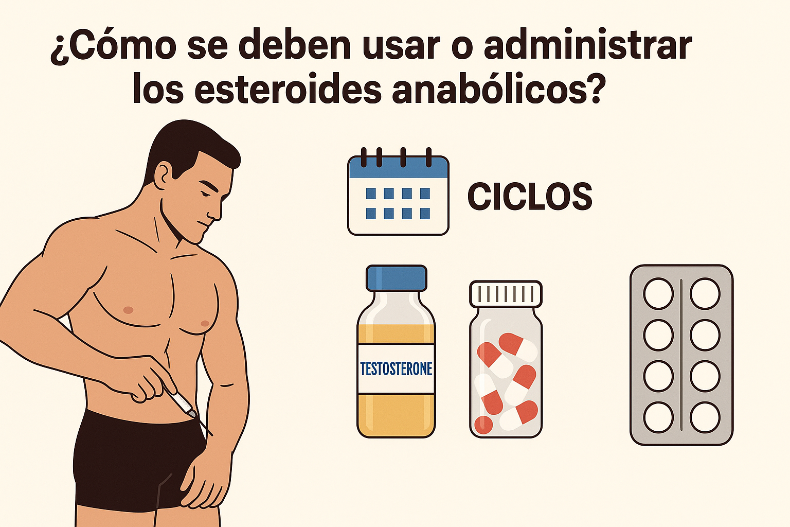 ¿Cómo se deben usar o administrar los esteroides anabólicos?