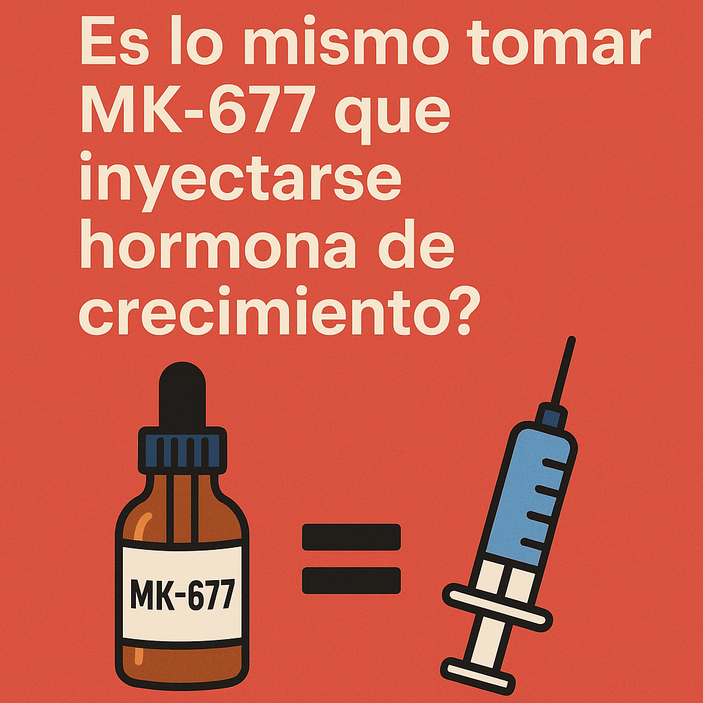 ¿Es lo mismo tomar MK-677 que inyectarse hormona de crecimiento?